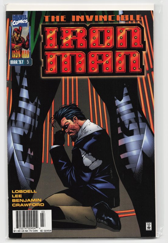 Iron Man #5 (Marvel Comics, 1997), raw, ungraded comic book — front cover