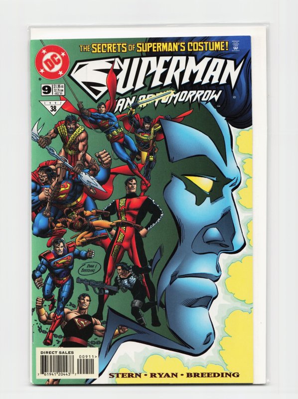 Superman: The Man of Tomorrow #9 (DC Comics, 1997), raw, ungraded comic book — front cover