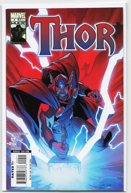 Thor #9 (Marvel Comics, 2008), raw, ungraded comic book — front cover