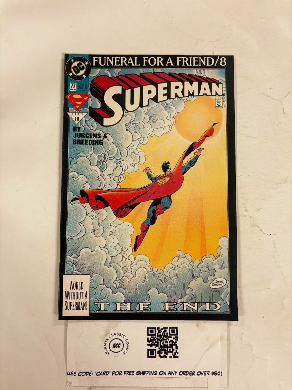 Superman #77 (DC Comics, 1993), raw comic book in NM condition — front cover