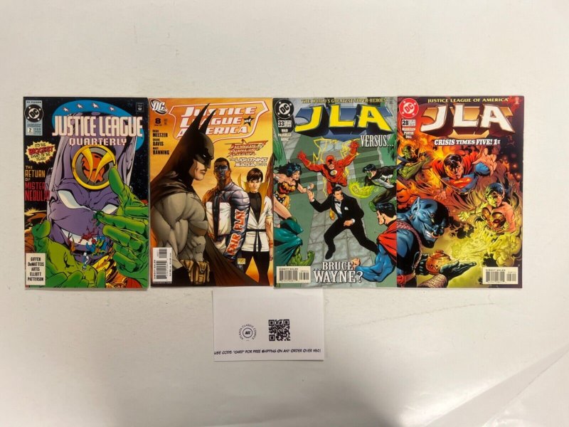 4 JLA DC Comic Books # 2 8 28 33 Batman Superman Wonder Woman Robin 4 JS47, raw, ungraded comic book — front cover