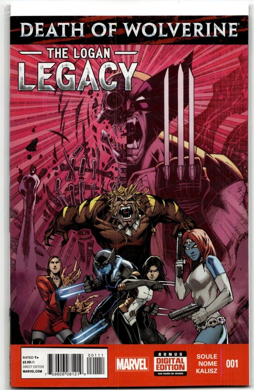 Death of Wolverine: The Logan Legacy #4 (Marvel Comics, 2015), raw, ungraded comic book — front cover