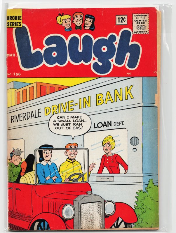 Laugh #156 (Archie Comics, 1964), raw, ungraded comic book — front cover