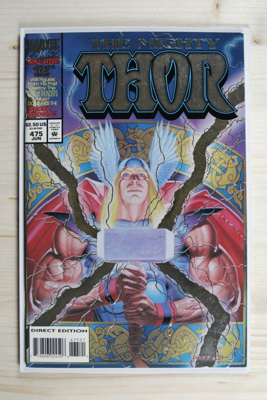The Mighty Thor #475 (Marvel Comics, 1994), raw comic book in VF/NM 9.0 condition — front cover