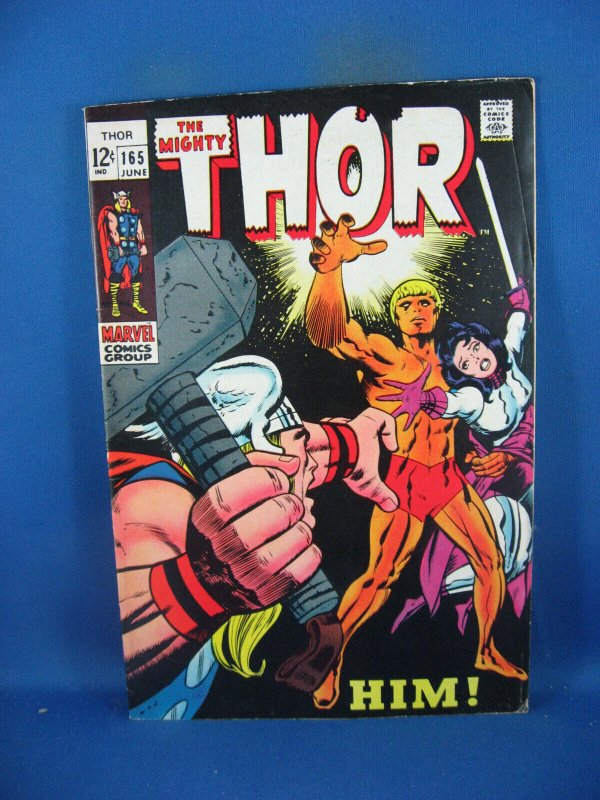 Thor #165 (Marvel Comics, 1969), raw comic book in VF condition — front cover