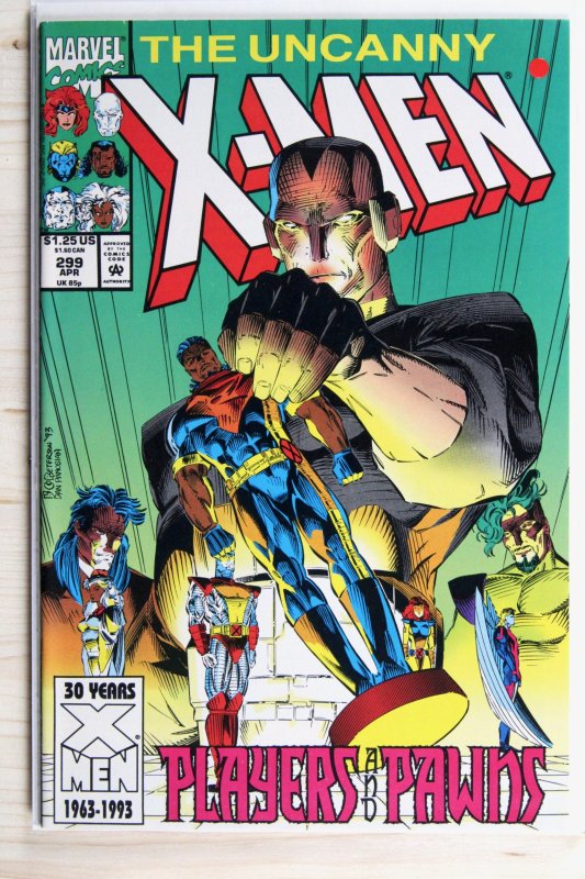 The Uncanny X-Men #299 (Marvel Comics, 1993), raw comic book in VF/NM 9.0 condition — front cover