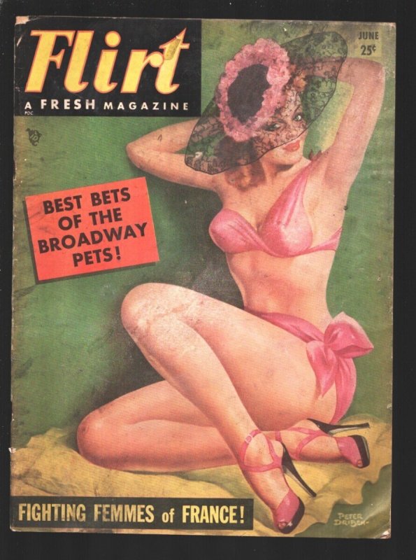 MAG: Flirt 6/1954-cheesecake-Betty Bettie Page-Peter Driben-Lili Christine-Fi..., raw, ungraded comic book — front cover