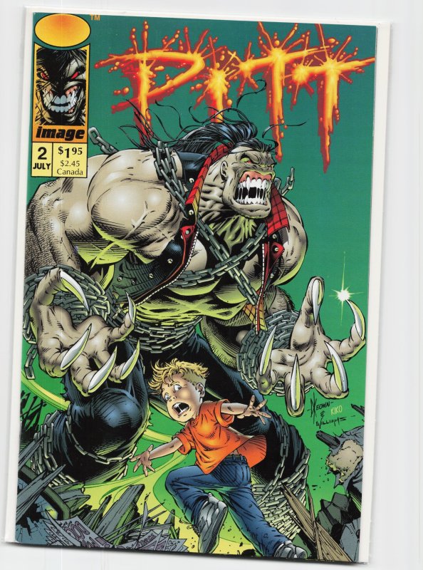 Pitt #2 (Image Comics, 1993), raw, ungraded comic book — front cover