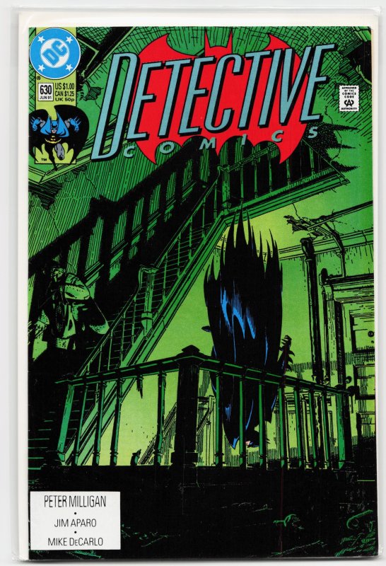 Detective Comics #630 (DC Comics, 1991), raw, ungraded comic book — front cover