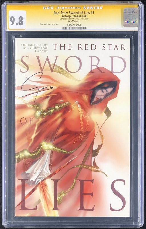 The Red Star: Sword of Lies #1 (2006), CGC 9.8 graded comic book, Signature Series label — front cover in its holder