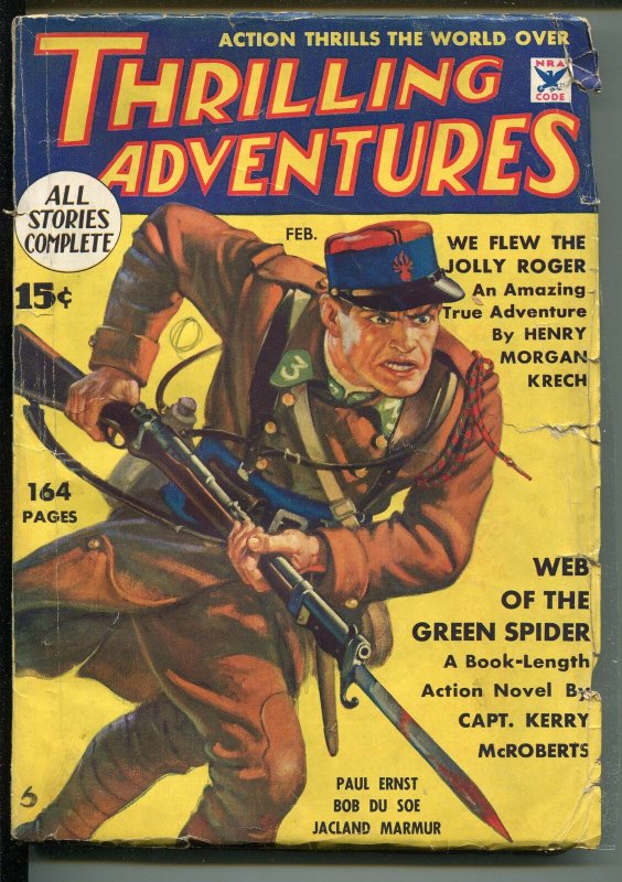 Thrilling Adventures 02/1935-Thrilling-Foreign Legion-Capt Kerry MCROBERTS-vg, raw, ungraded comic book — front cover