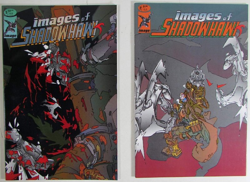 Images of Shadowhawk Lot of 2 #1, 2 Image Comics (1993) NM 1st Print Comic Books (Image Comics, 1993), raw comic book in NM condition — front cover