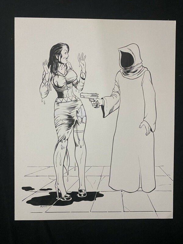 Senorita Rio Original Pin Up by Bill Black- Hooded Menace, raw, ungraded comic book — front cover