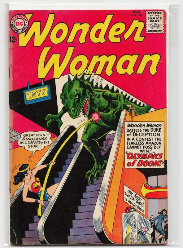 Wonder Woman #148 (DC Comics, 1964), raw, ungraded comic book — front cover