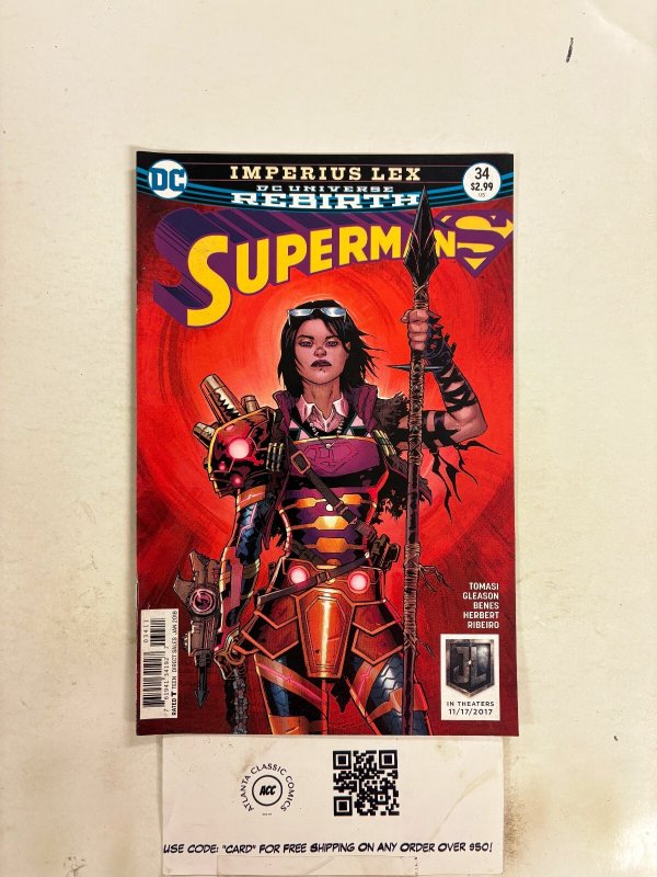Superman #34 (DC Comics), raw comic book in NM condition — front cover
