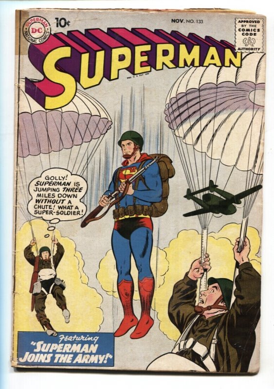 Superman #133 - 1959 - DC - G/VG - Comic Book (DC Comics, 1959), raw comic book in VG condition — front cover