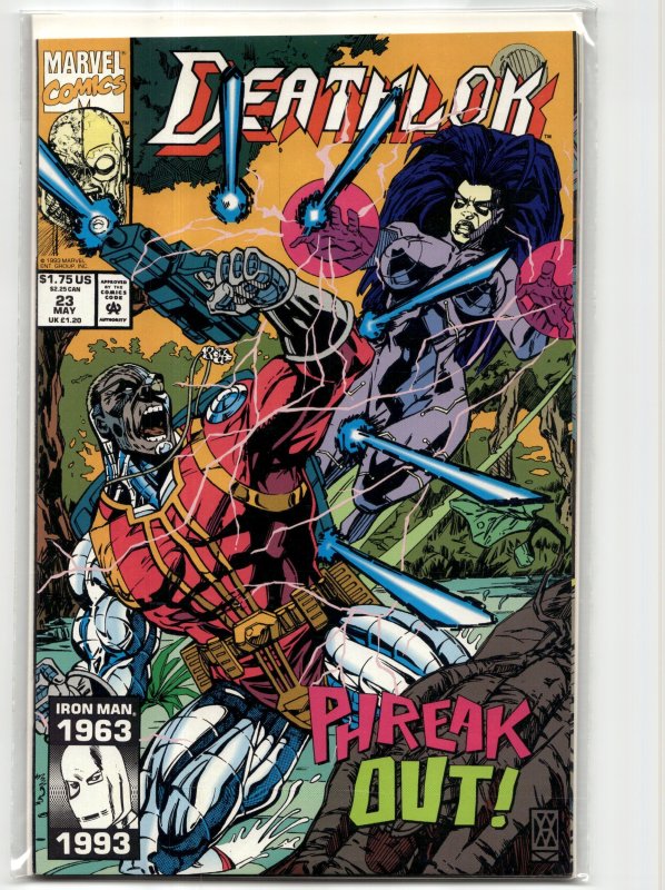 Deathlok #23 (Marvel Comics, 1993), raw, ungraded comic book — front cover