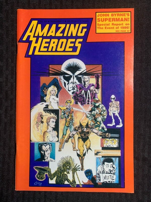 1985 Amazing Heroes Comic Magazine #82 (1985), raw comic book in 7.0 condition — front cover
