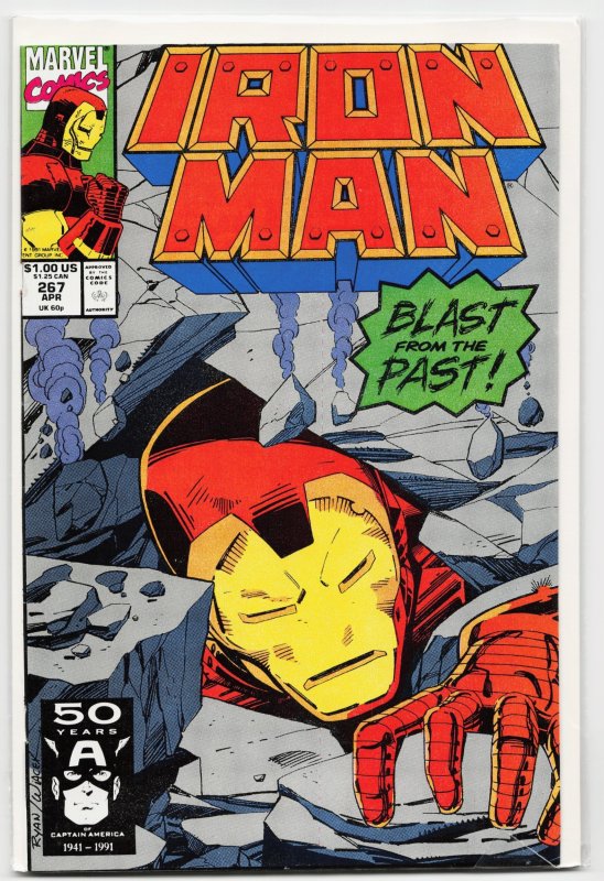 Iron Man #267 (Marvel Comics, 1991), raw, ungraded comic book — front cover