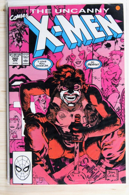 The Uncanny X-Men #260 (Marvel Comics, 1990), raw comic book in VF/NM 9.0 condition — front cover