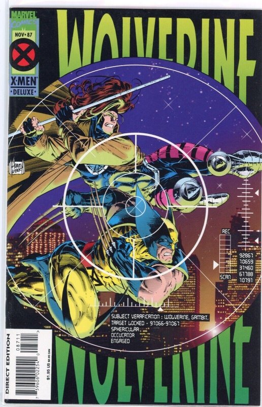 Wolverine #87 (Marvel Comics, 1994), raw comic book in NM 9.4 condition — front cover