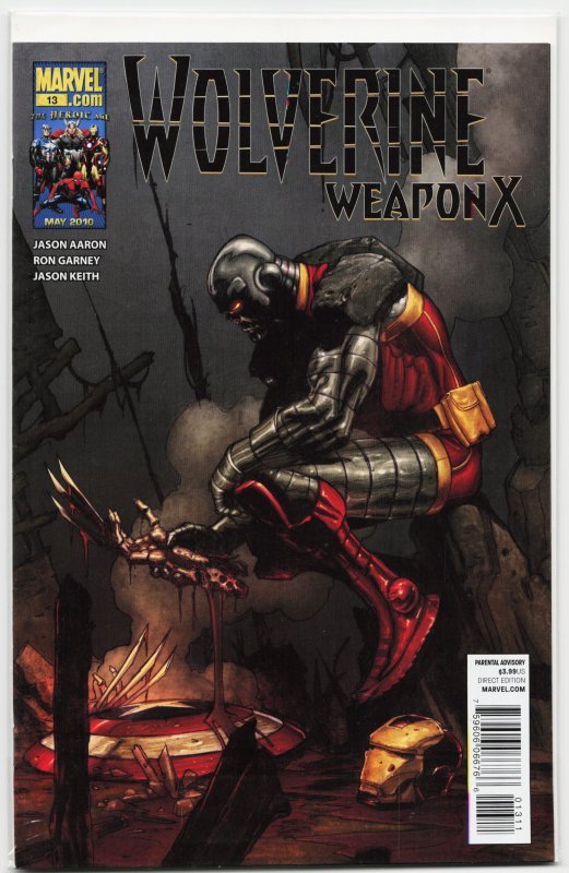 Wolverine Weapon X #13 (2010), raw, ungraded comic book — front cover