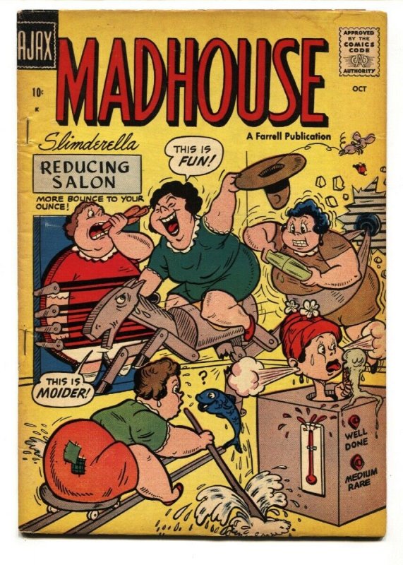 Madhouse #3-1957-Ajax-Mad Comic Immitator-Satire--Parody--Weird Humor-Rare, raw, ungraded comic book — front cover