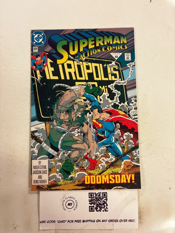 Superman in Action Comics #684 (DC Comics), raw comic book in NM condition — front cover