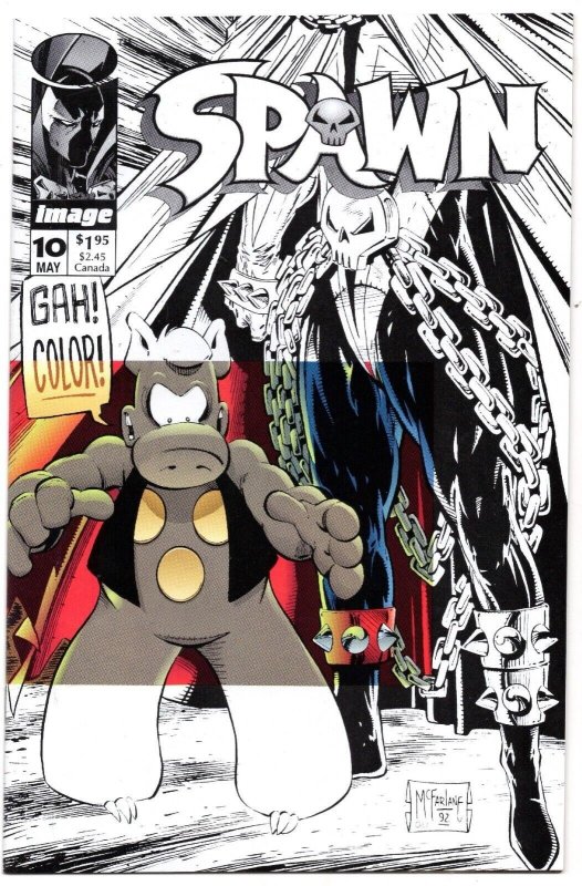 Spawn #10 (Image Comics, 1993), raw comic book in NM- 9.2 condition — front cover