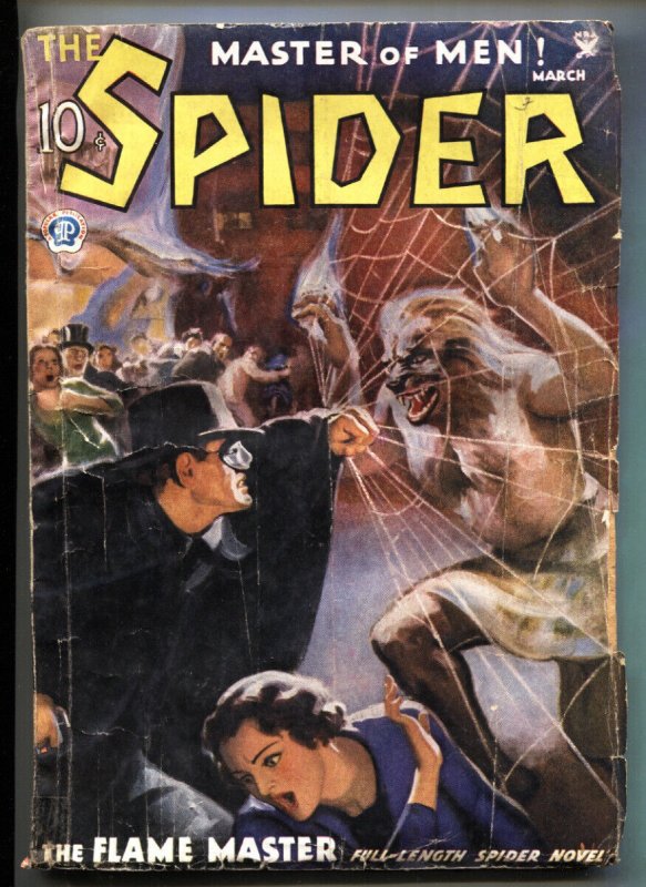 The Spider March 1935-Werewolf Cover-pulp Magazine-Rare (1935), raw, ungraded comic book — front cover