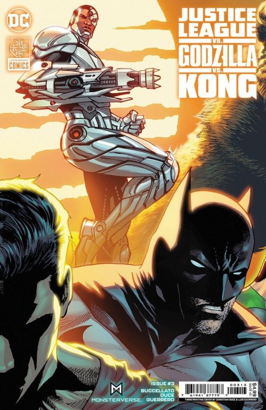 Justice League vs. Godzilla vs. Kong #3 (2023), raw comic book in NM condition — front cover