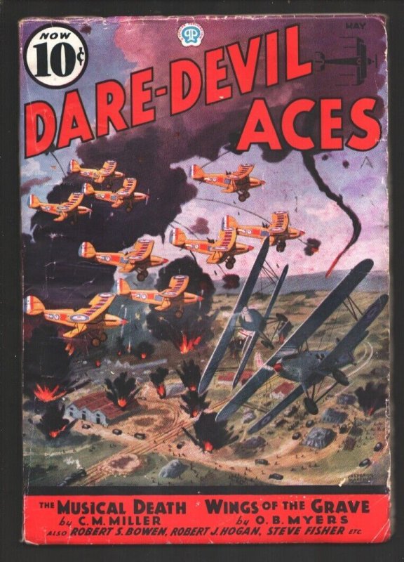 Dare-Devil Aces 5/1946-Classic Frederick Blakeslee air war Cover -Captain Bab..., raw, ungraded comic book — front cover