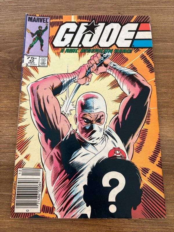 G.I. Joe #42 (Marvel Comics), raw comic book in VG/FN condition — front cover