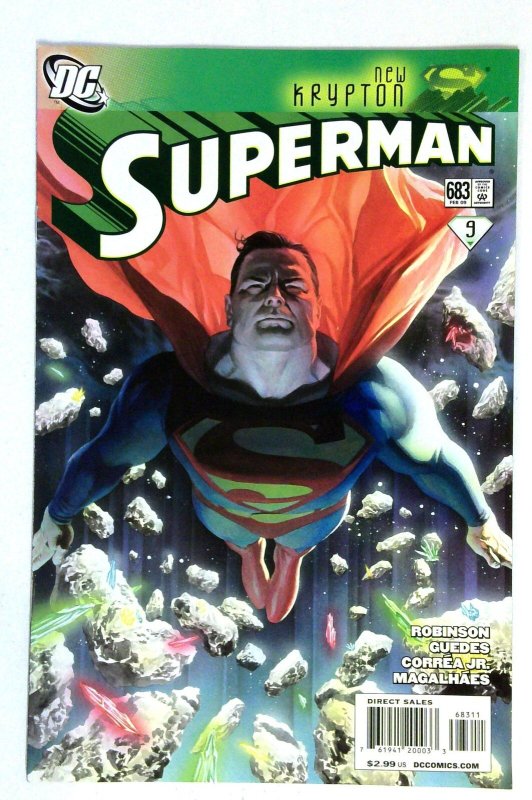 Superman #683 (DC Comics, 2009), raw comic book in NM- condition — front cover