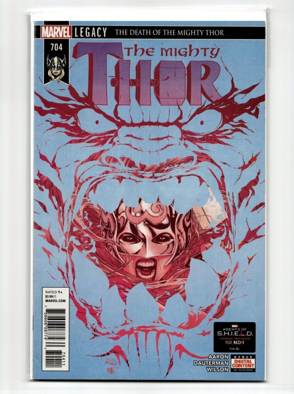 Mighty Thor #704 (Marvel Comics, 2018), raw, ungraded comic book — front cover