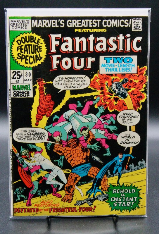 Marvel's Greatest Comics #30 (Marvel Comics, 1971), raw comic book in FN condition — front cover