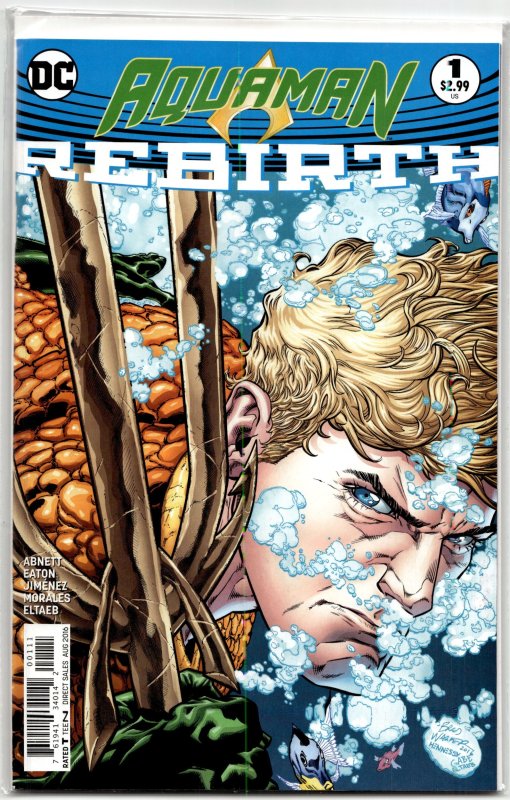 Aquaman: Rebirth (2016) Aquaman (DC Comics, 2016), raw, ungraded comic book — front cover