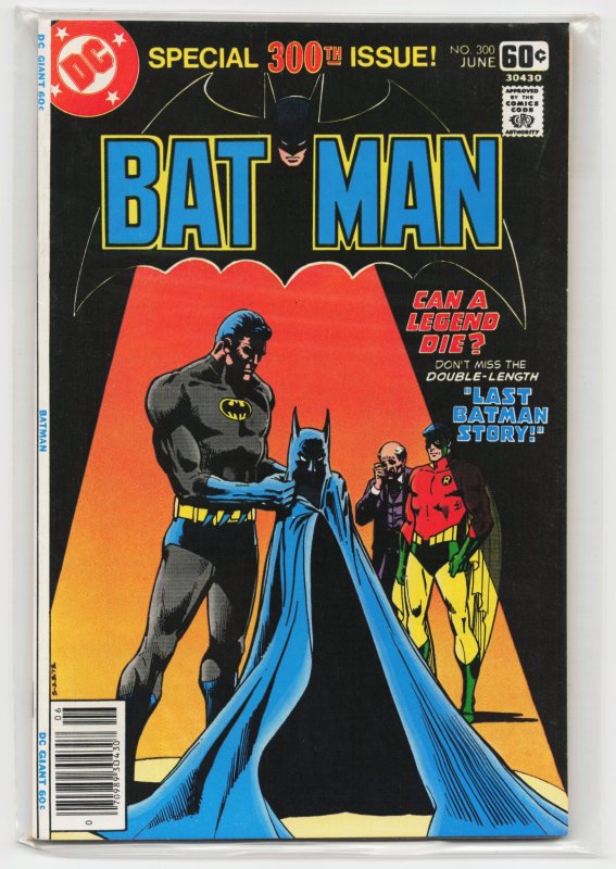 Batman #300 (DC Comics, 1978), raw, ungraded comic book — front cover