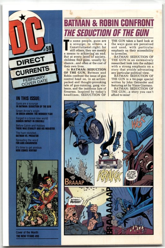 Direct Currents #59 (DC Comics, 1993), raw, ungraded comic book — front cover