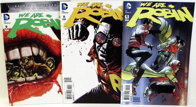 We Are Robin Lot of 3 #9, 11, 11 DC Comics (2016) NM- 1st Print Comic Books (DC Comics, 2016), raw comic book in NM- condition — front cover