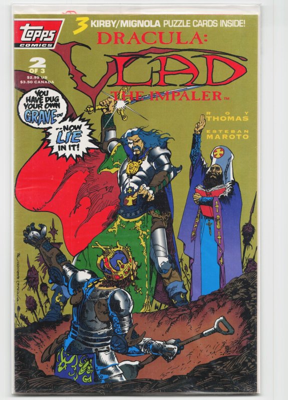 Dracula: Vlad the Impaler #2 (Topps Comics, 1993), raw, ungraded comic book — front cover