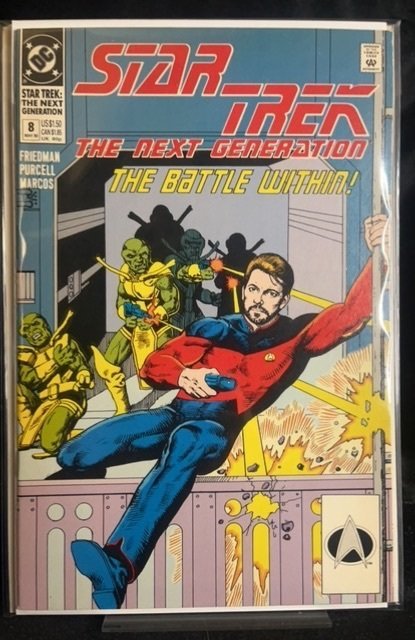 Star Trek: The Next Generation #8 (DC Comics, 1990), raw, ungraded comic book — front cover