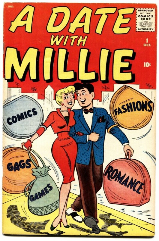 A Date with Millie #1 (1959), raw, ungraded comic book — front cover