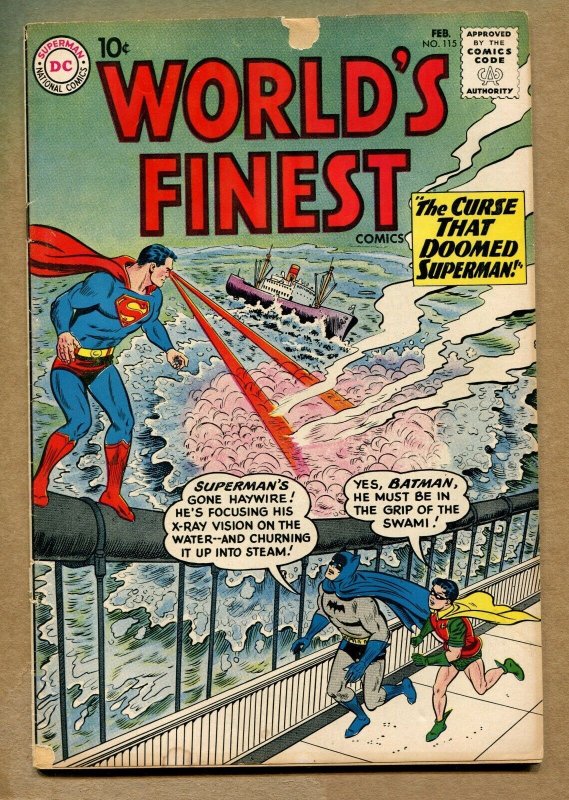 World's Finest #115 (DC Comics, 1961), raw comic book in 5.0 condition — front cover