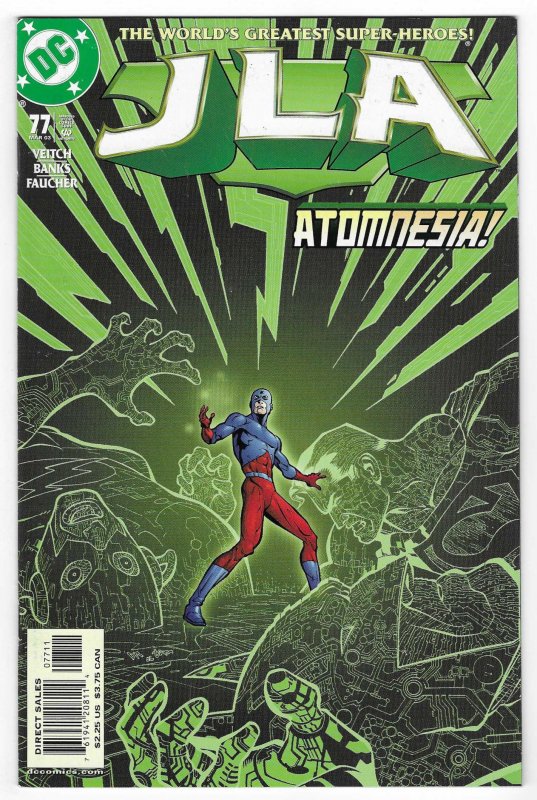 JLA #77 (DC Comics, 2003), raw, ungraded comic book — front cover