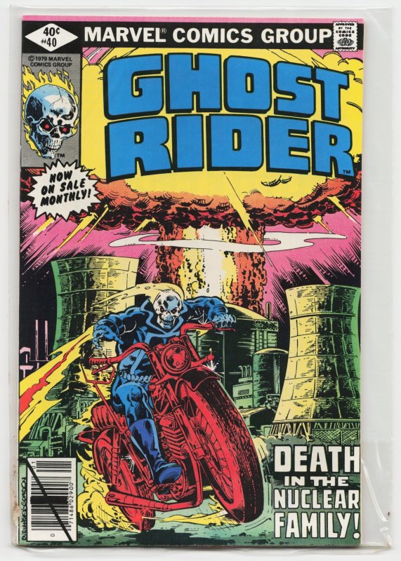 Ghost Rider #40 (Marvel Comics, 1980), raw, ungraded comic book — front cover