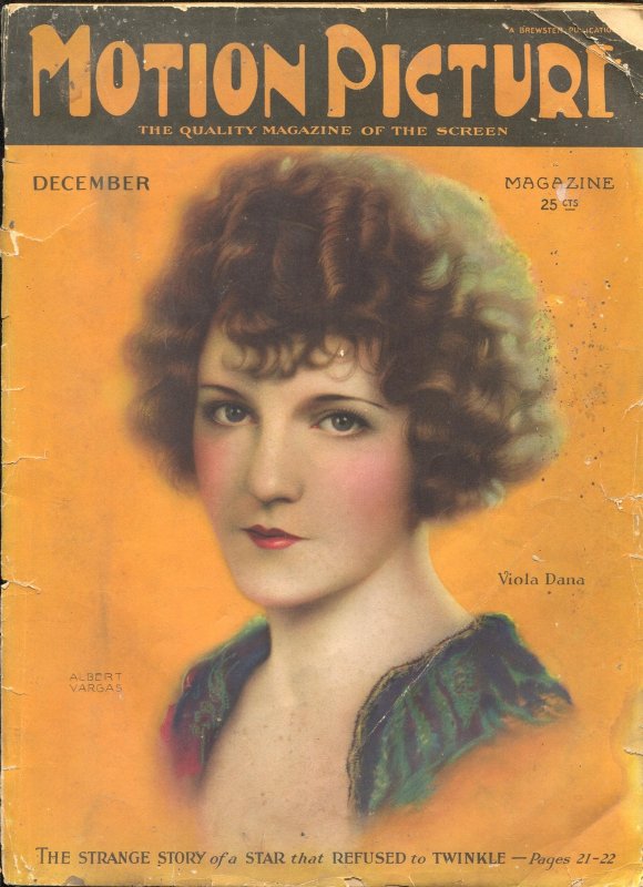 MAG: Motion Picture 12/1924-Silent Film Era-Viola Dana-Gloria Swanson-G, raw, ungraded comic book — front cover