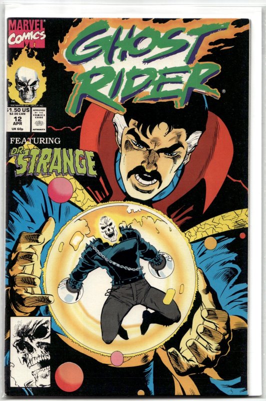 Ghost Rider #12 (Marvel Comics, 1991), raw, ungraded comic book — front cover
