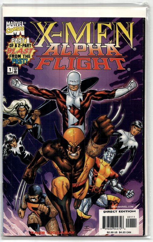 X-Men/Alpha Flight #1 (1998), raw, ungraded comic book — front cover