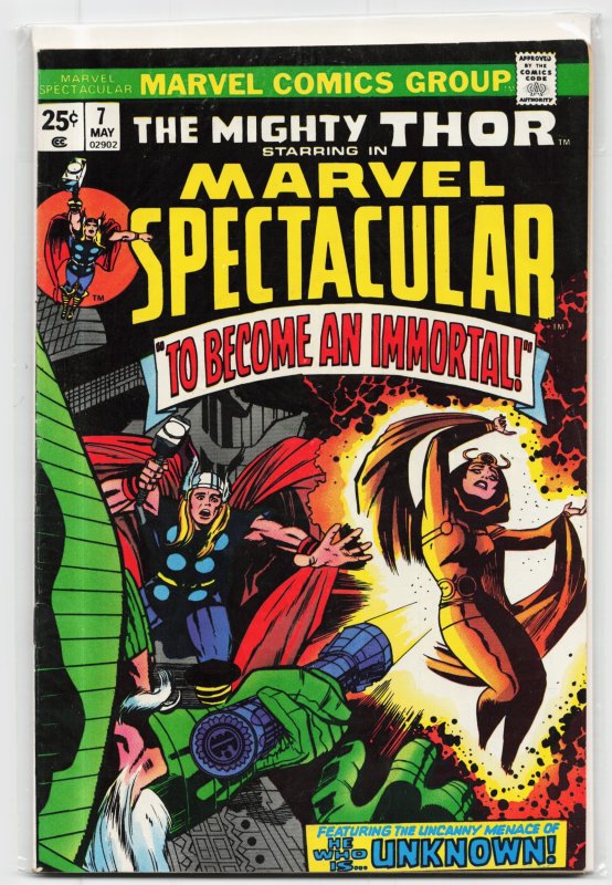 Marvel Spectacular #7 (Marvel Comics, 1974), raw, ungraded comic book — front cover